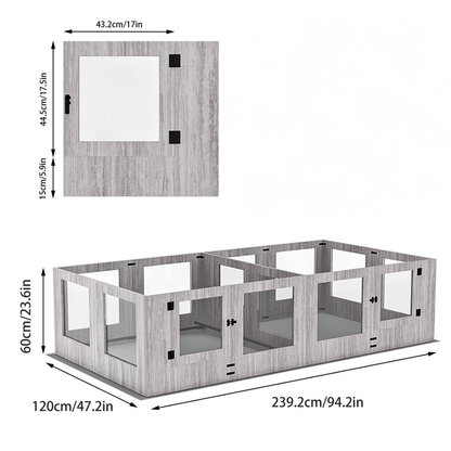 Premium Pet Whelping Box with Waterproof Fertility Pad